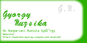 gyorgy muzsika business card